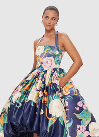 Exclusive Leo Lin Leanna Gown in Adorn Print in Virtue