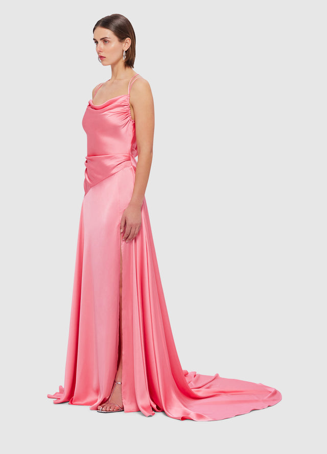 Exclusive Leo Lin Melodie Gown in Watermelon