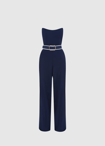 Exclusive Leo Lin Mary Jumpsuit in Oxford Blue