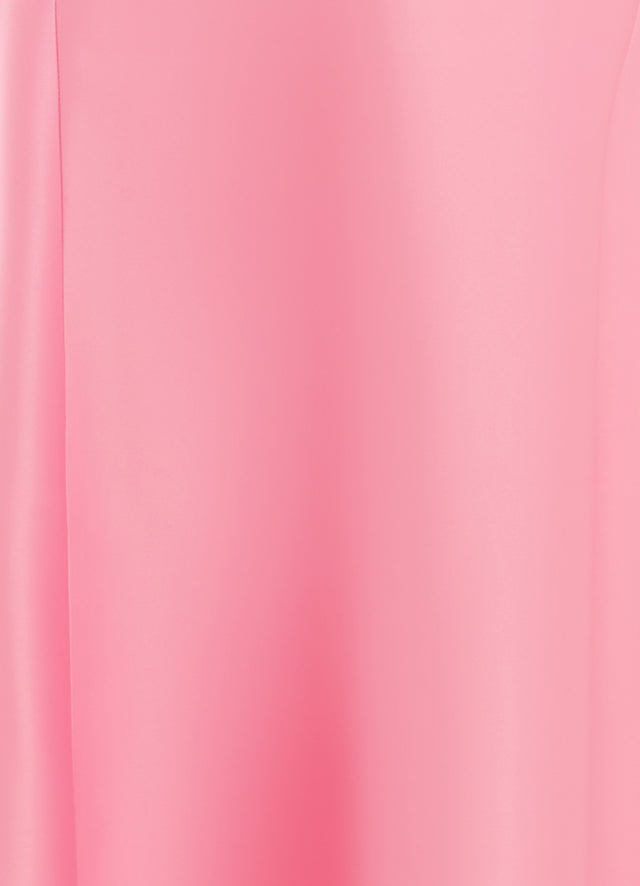 Exclusive Leo Lin Nicola V Neck Midi Dress in Bubblegum