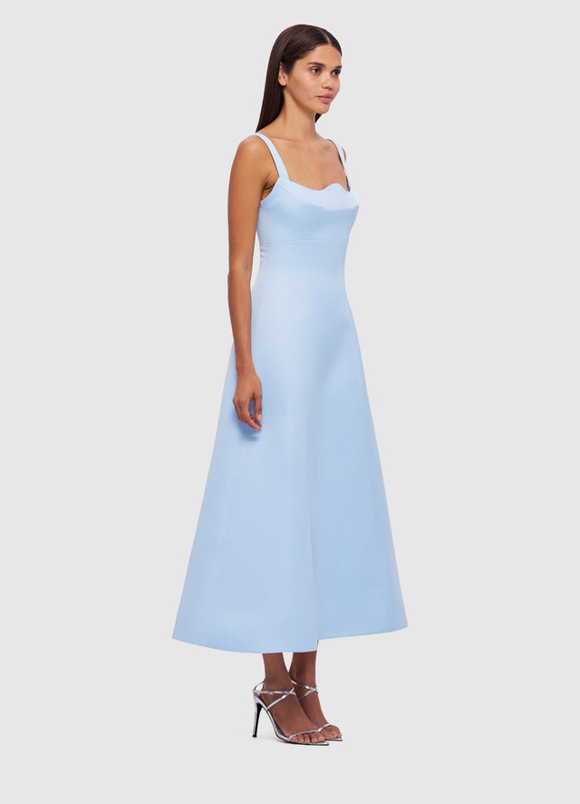 Exclusive Leo Lin Odette Midi Dress - Sky Blue