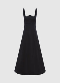 Exclusive Leo Lin Odette Midi Dress - Ebony