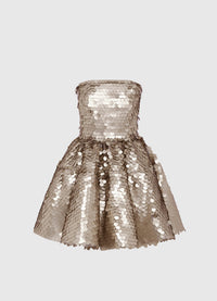 Skye Sequin Bustier Mini Dress - Gold