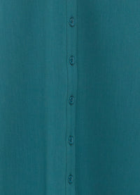 Audrey Pocket Shirt Midi Dress - Teal