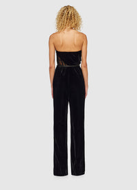 Cameron Velvet Jumpsuit - Black