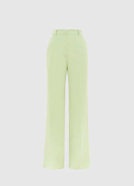 Hazel Wide Leg Pants - Sunflower Print in Green
