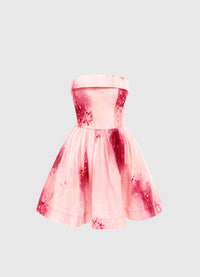 Jasmine Bustier Mini Dress - Flora Print