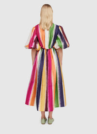 Fortune Stripe Midi Dress