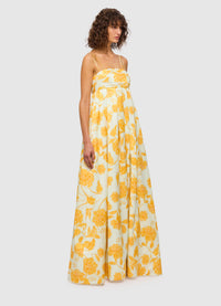 Marguerite Maxi Dress - Anemone Print in Ginger