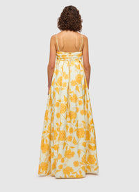 Marguerite Maxi Dress - Anemone Print in Ginger