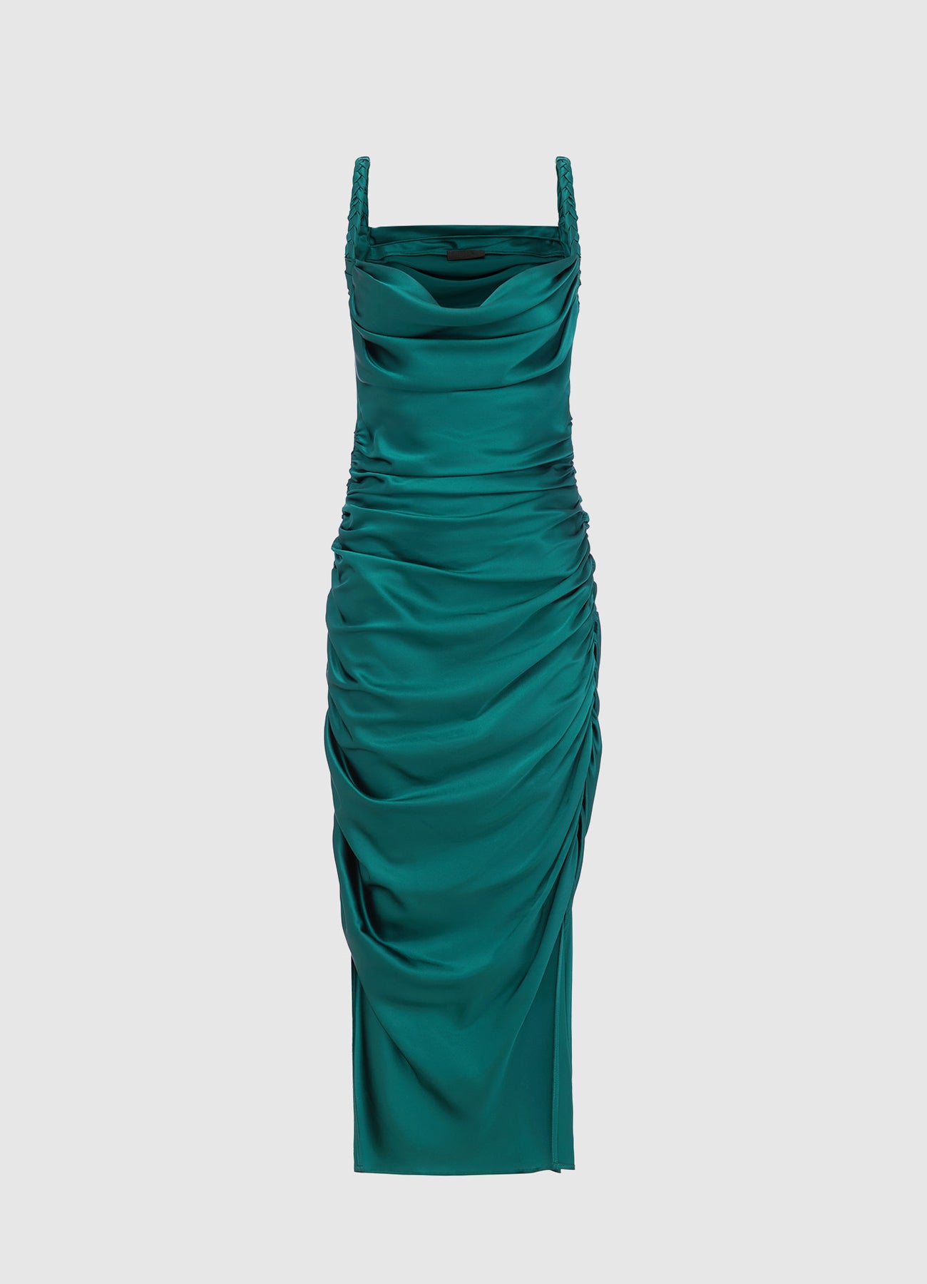 Rachel Cowl Neck Slip Dress - Teal | LEO LIN® Official Website