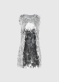 Sienna Sequin Shift Mini Dress - Glacier