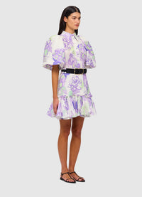 Sophie Bishop Sleeve Mini Dress - Begonia Print