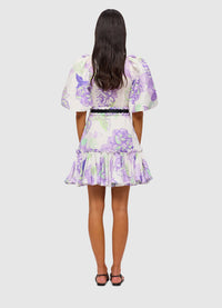 Sophie Bishop Sleeve Mini Dress - Begonia Print